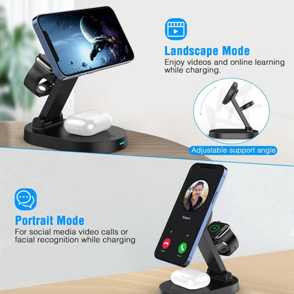 4-in-1 15W Foldable Magnetic Wireless Charging Station DailySale