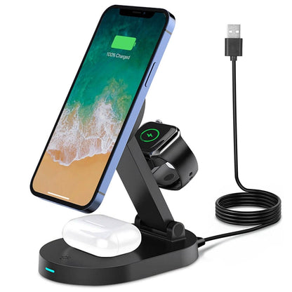4-in-1 15W Foldable Magnetic Wireless Charging Station DailySale