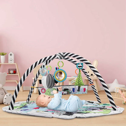 4-in-1 Baby Gym Play Mat Ball Pit with Pillow 18 Balls 9 Toys for 0-3 Years Old DailySale