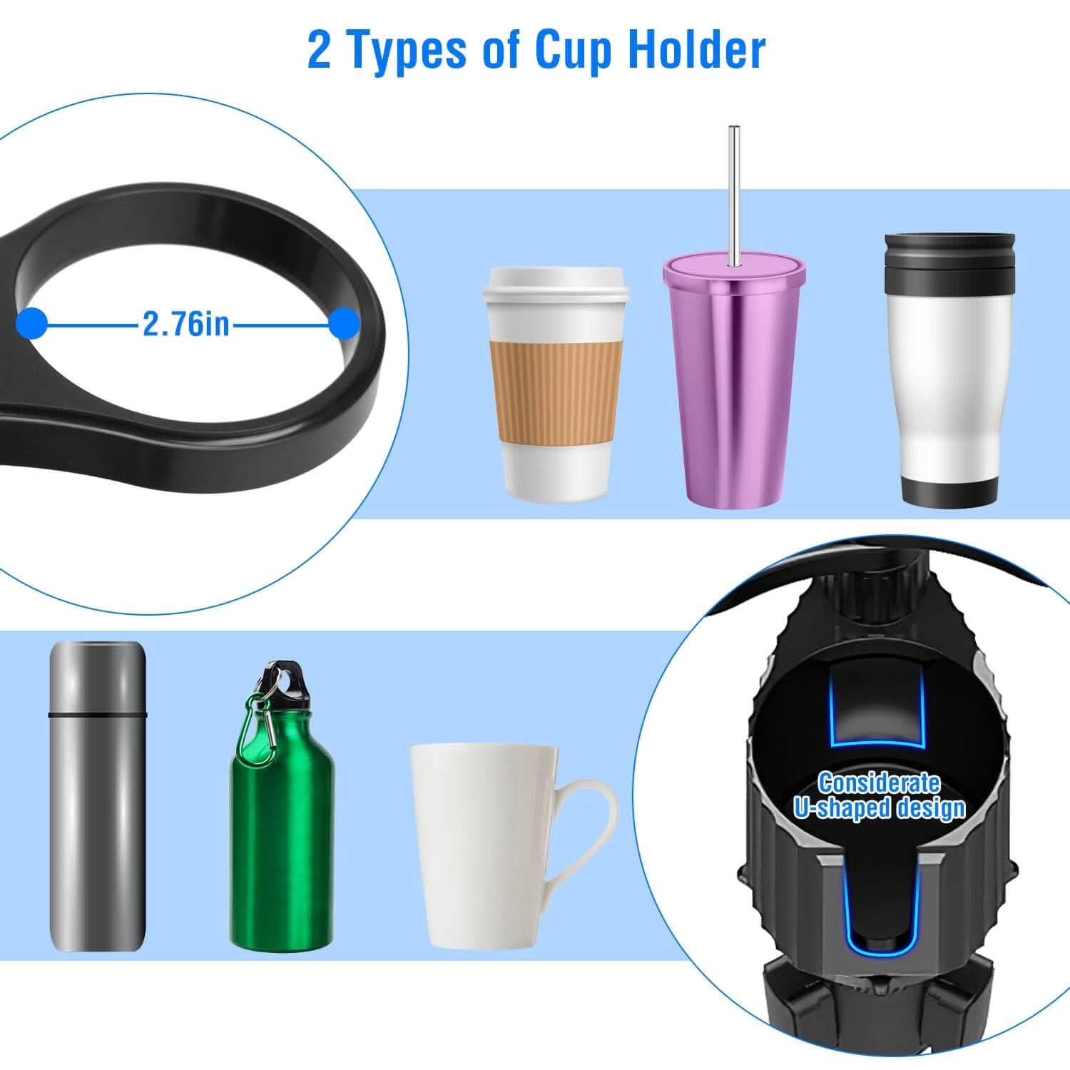 4-in-1 Car Cup Holder Tray Food Table DailySale