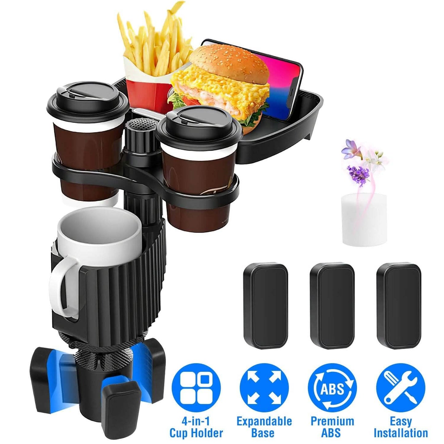 4-in-1 Car Cup Holder Tray Food Table DailySale