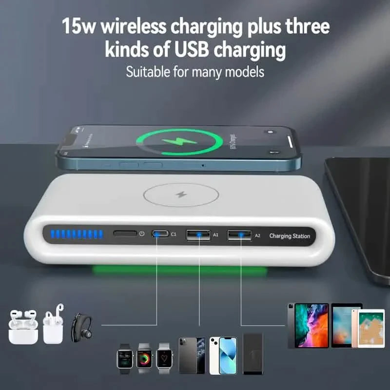 4-in-1 Charger 15W Portable Wireless Charger DailySale
