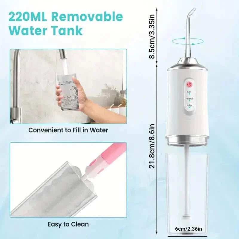 4-in-1 Cordless Water Flossers Oral Irrigator With DIY Mode 4 Jet Tips DailySale