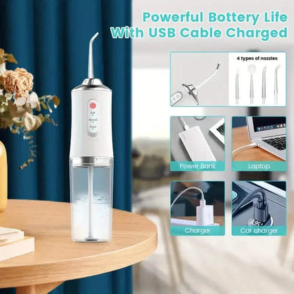 4-in-1 Cordless Water Flossers Oral Irrigator With DIY Mode 4 Jet Tips DailySale