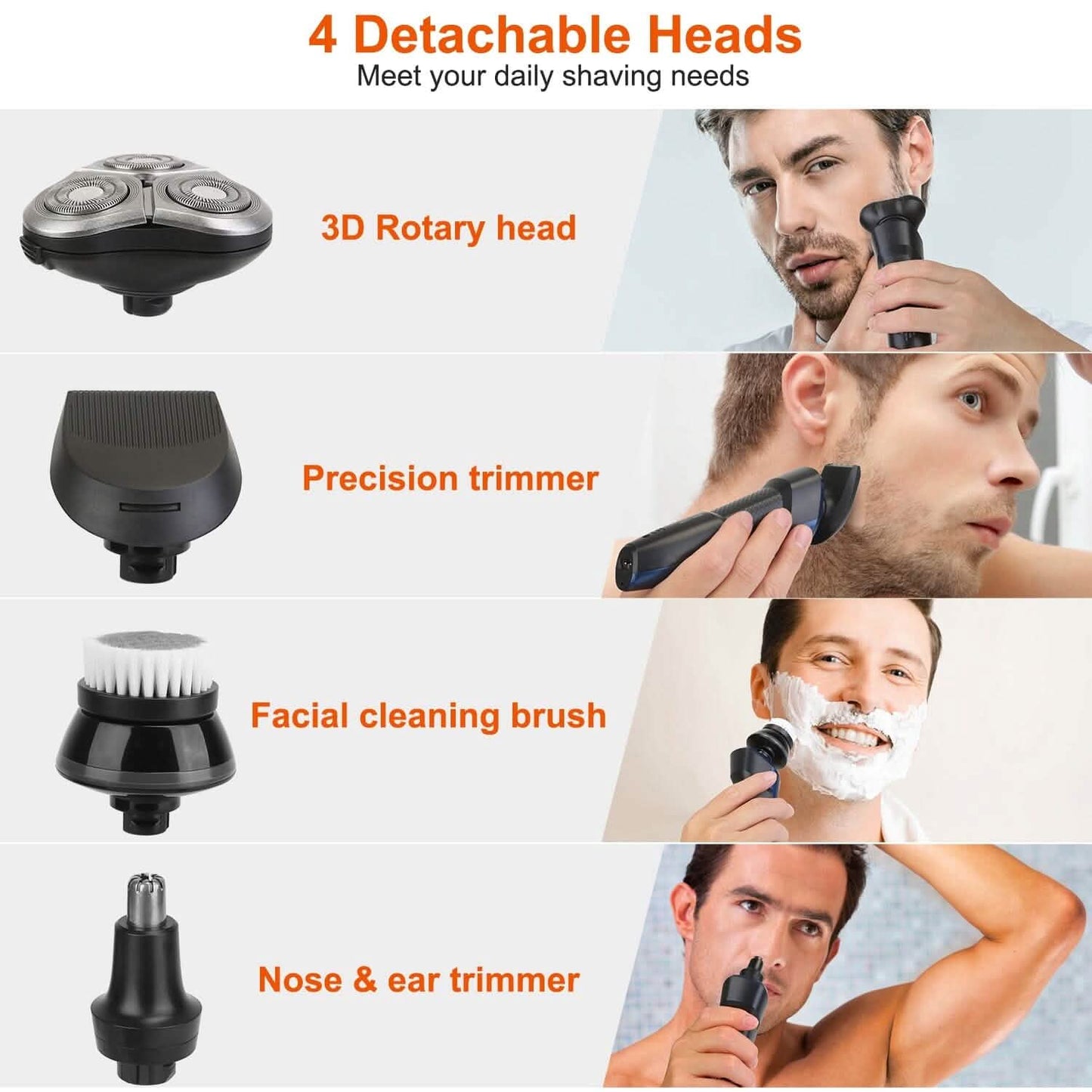 4-In-1 Electric Razor Shaver Rechargeable Cordless DailySale