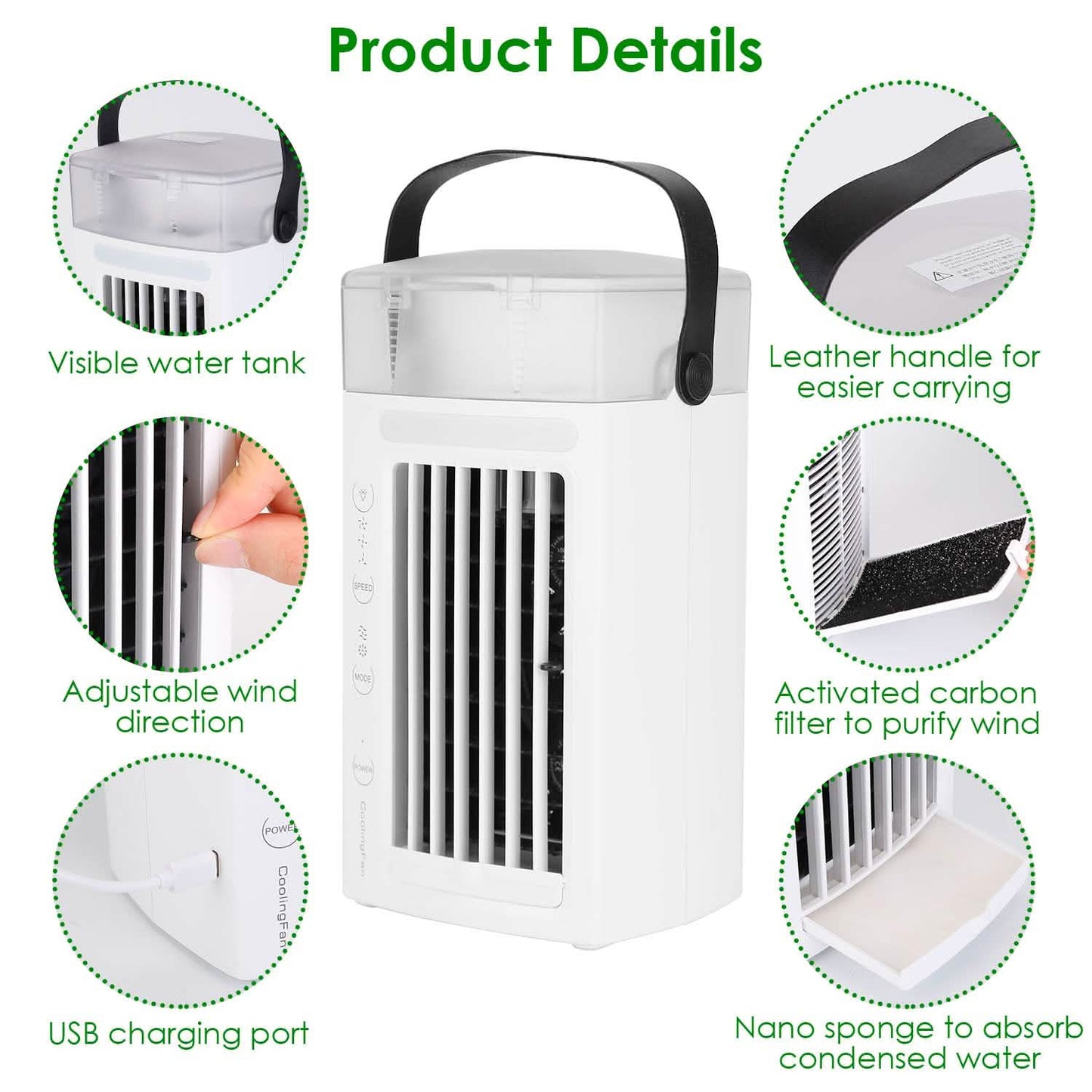 4-in-1 Evaporative Air Cooler Water Mist Cooling Fan DailySale