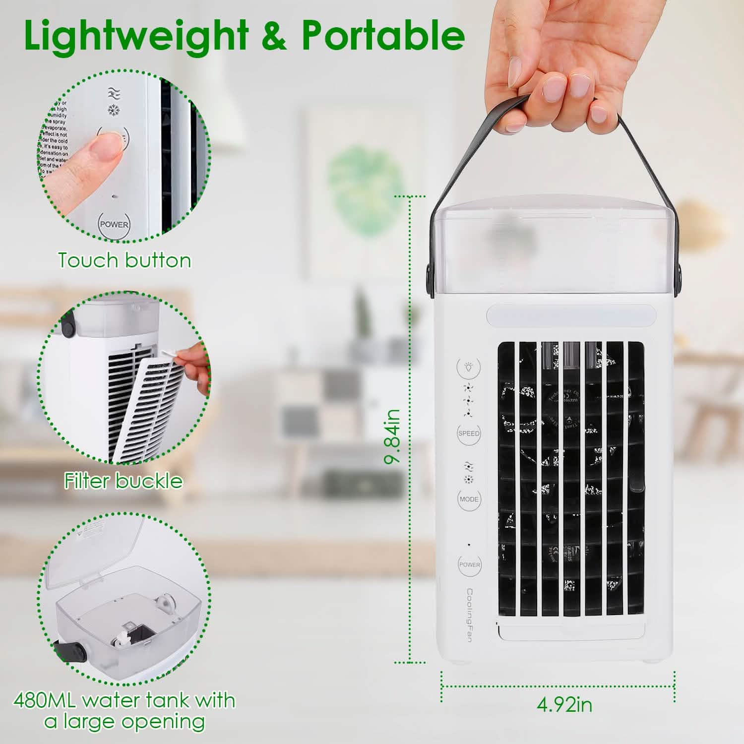 4-in-1 Evaporative Air Cooler Water Mist Cooling Fan DailySale