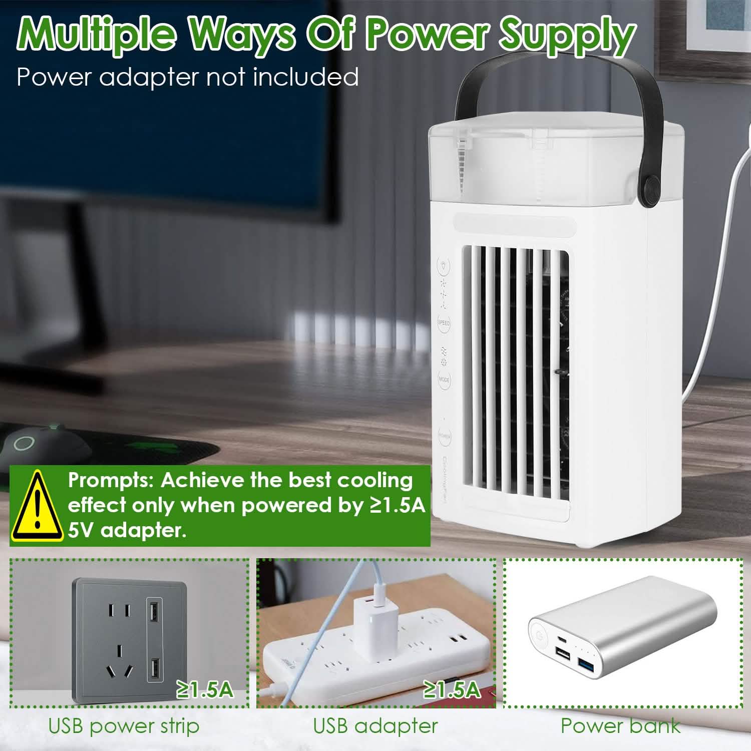 4-in-1 Evaporative Air Cooler Water Mist Cooling Fan DailySale