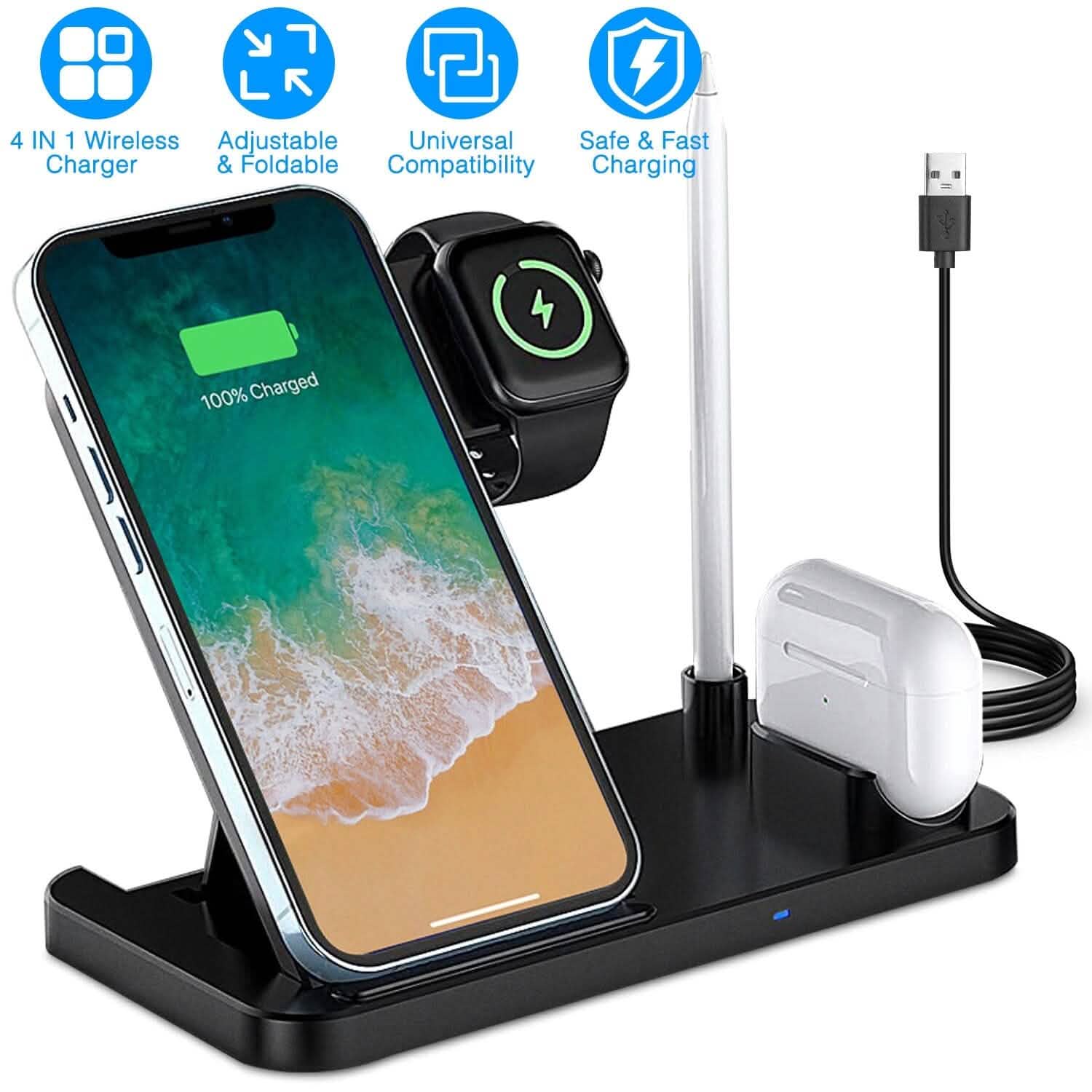 4-in-1 Foldable Wireless Charger DailySale