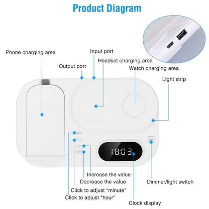 4-in-1 Foldable Wireless Charging Station Stand Dock DailySale
