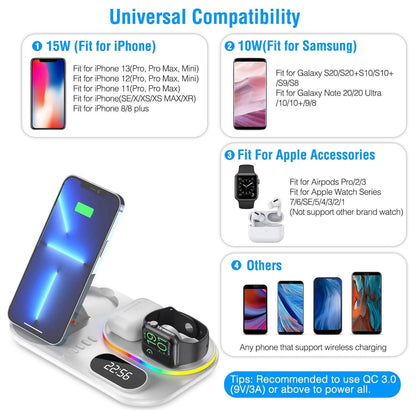 4-in-1 Foldable Wireless Charging Station Stand Dock DailySale