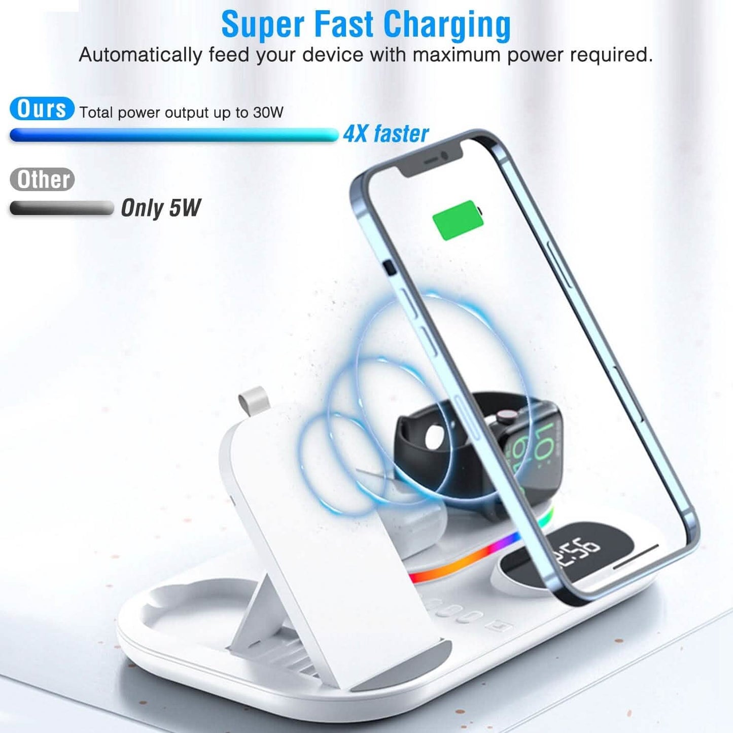 4-in-1 Foldable Wireless Charging Station Stand Dock DailySale