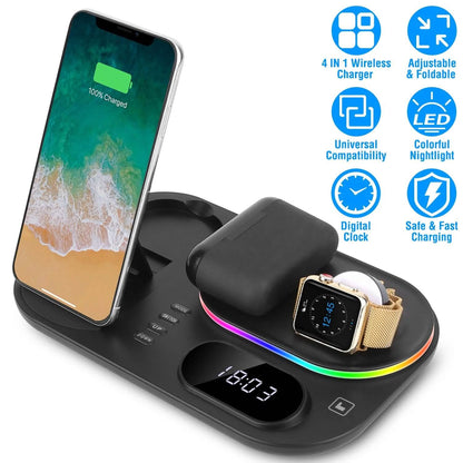 4-in-1 Foldable Wireless Charging Station Stand Dock DailySale