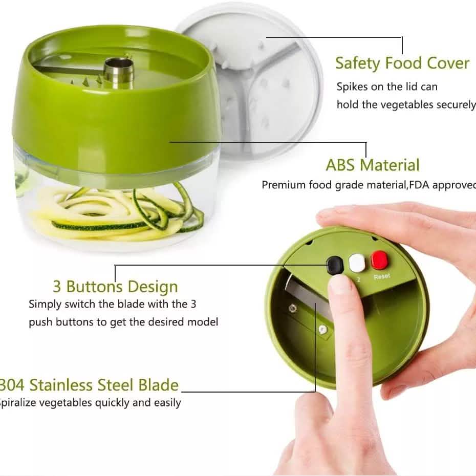 4-in-1 Fruit Vegetable Slicer Adjustable Spiral Grater DailySale