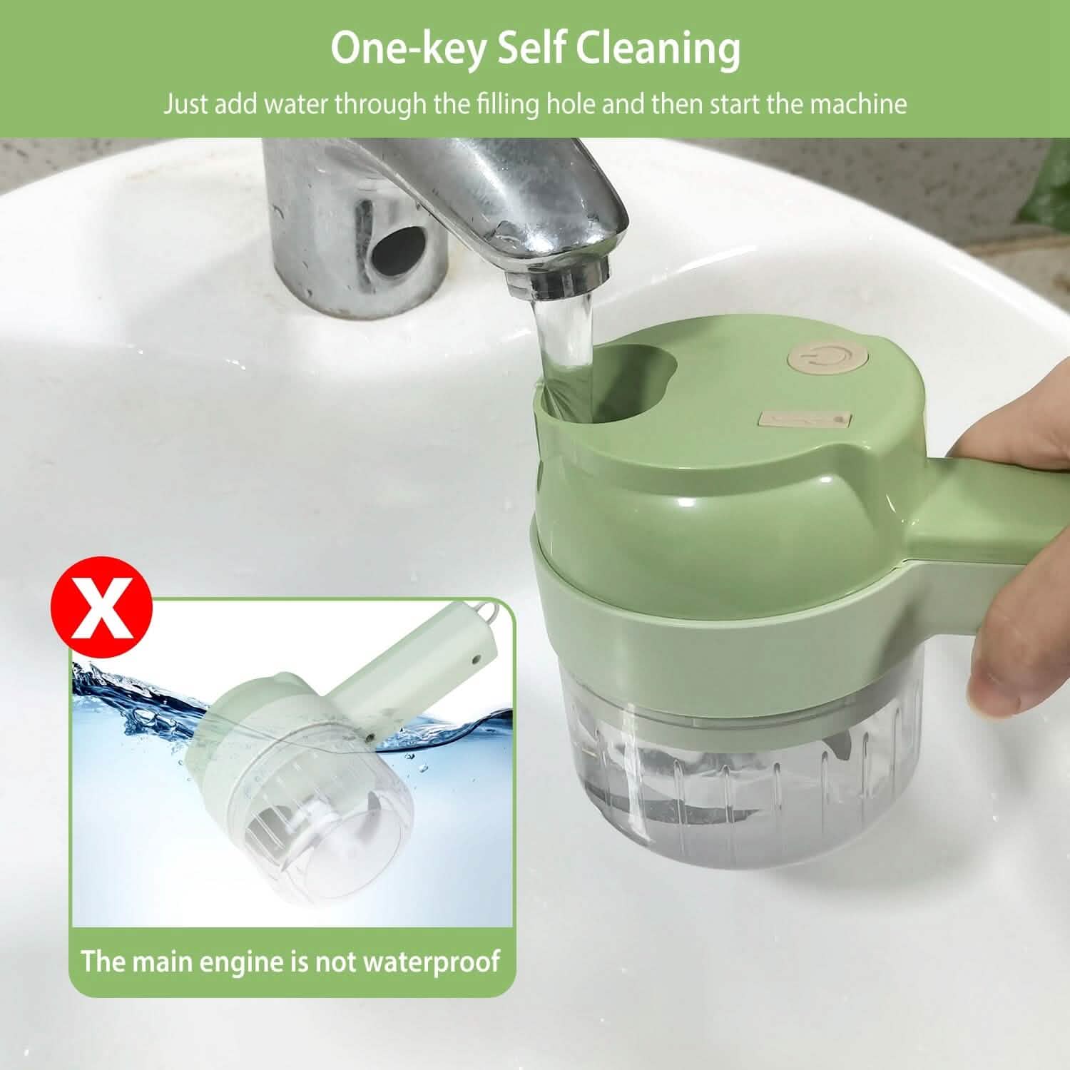 4-in-1 Handheld Electric Vegetable Chopper, Grinder, Slicer and Dicer DailySale