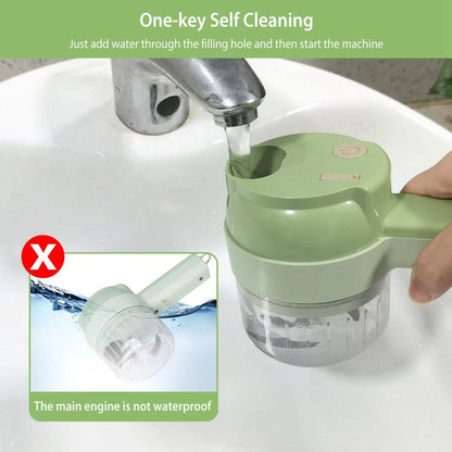 4-in-1 Handheld Electric Vegetable Chopper, Grinder, Slicer and Dicer DailySale