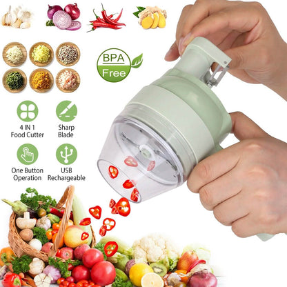 4-in-1 Handheld Electric Vegetable Chopper, Grinder, Slicer and Dicer DailySale