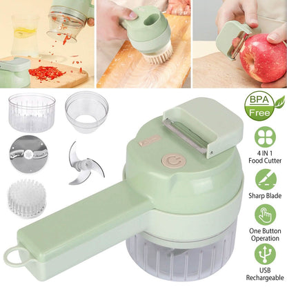 4-in-1 Handheld Electric Vegetable Chopper, Grinder, Slicer and Dicer DailySale