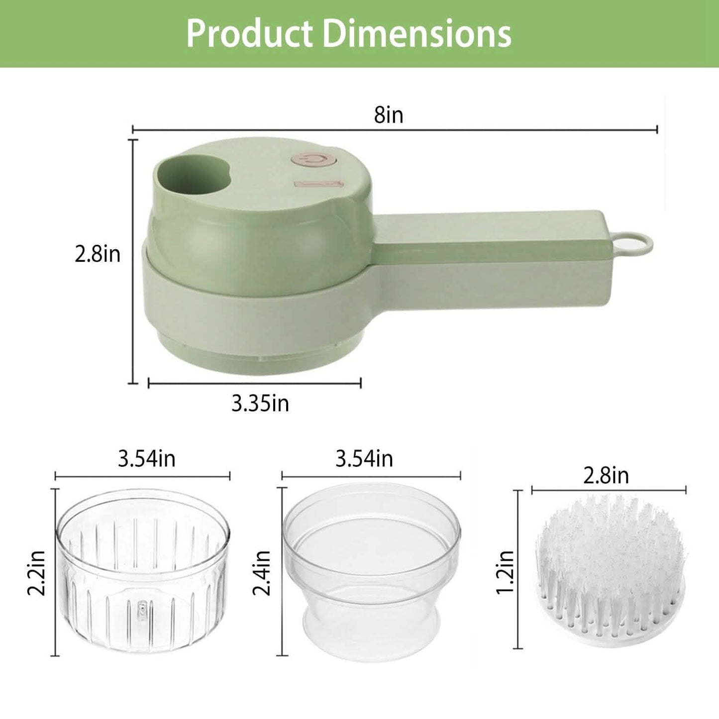 4-in-1 Handheld Electric Vegetable Chopper, Grinder, Slicer and Dicer DailySale