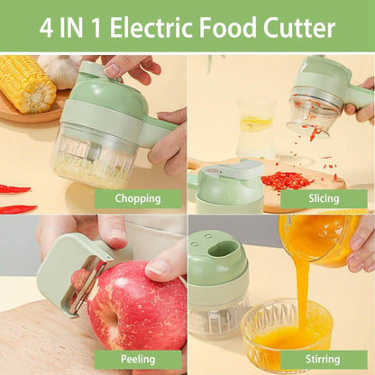 4-in-1 Handheld Electric Vegetable Chopper, Grinder, Slicer and Dicer DailySale
