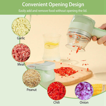 4-in-1 Handheld Electric Vegetable Chopper, Grinder, Slicer and Dicer DailySale