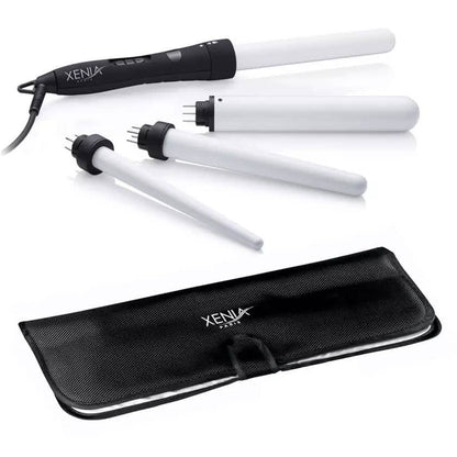 4-in-1 Interchangeable Ceramic Curling Wand Set with Protective Heat Station Mat DailySale