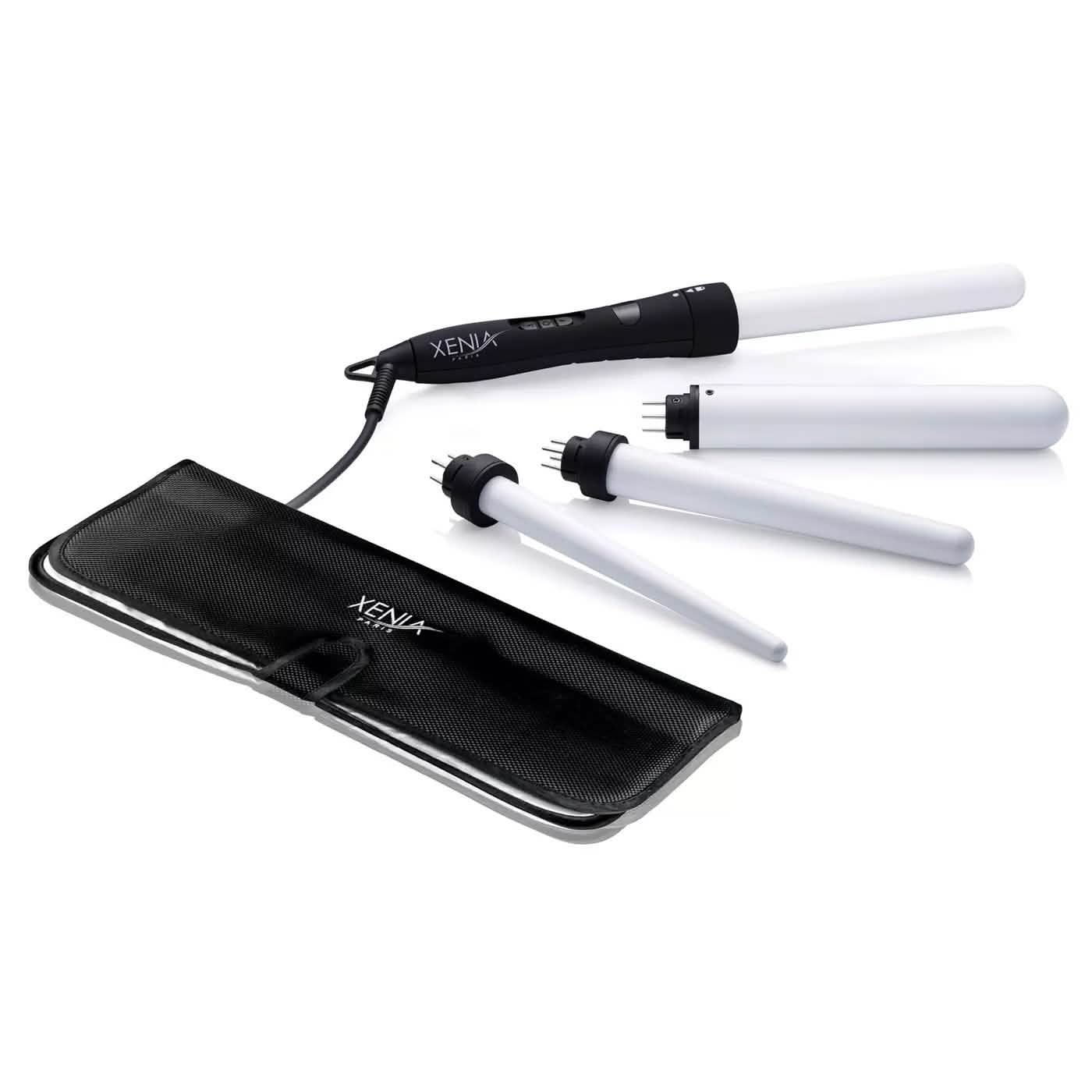 4-in-1 Interchangeable Ceramic Curling Wand Set with Protective Heat Station Mat DailySale