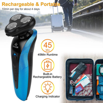 4-in-1 IPX7 Waterproof Beard Trimmer Cordless Razor for Men DailySale
