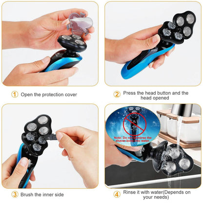 4-in-1 IPX7 Waterproof Beard Trimmer Cordless Razor for Men DailySale