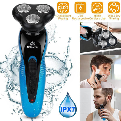 4-in-1 IPX7 Waterproof Beard Trimmer Cordless Razor for Men DailySale
