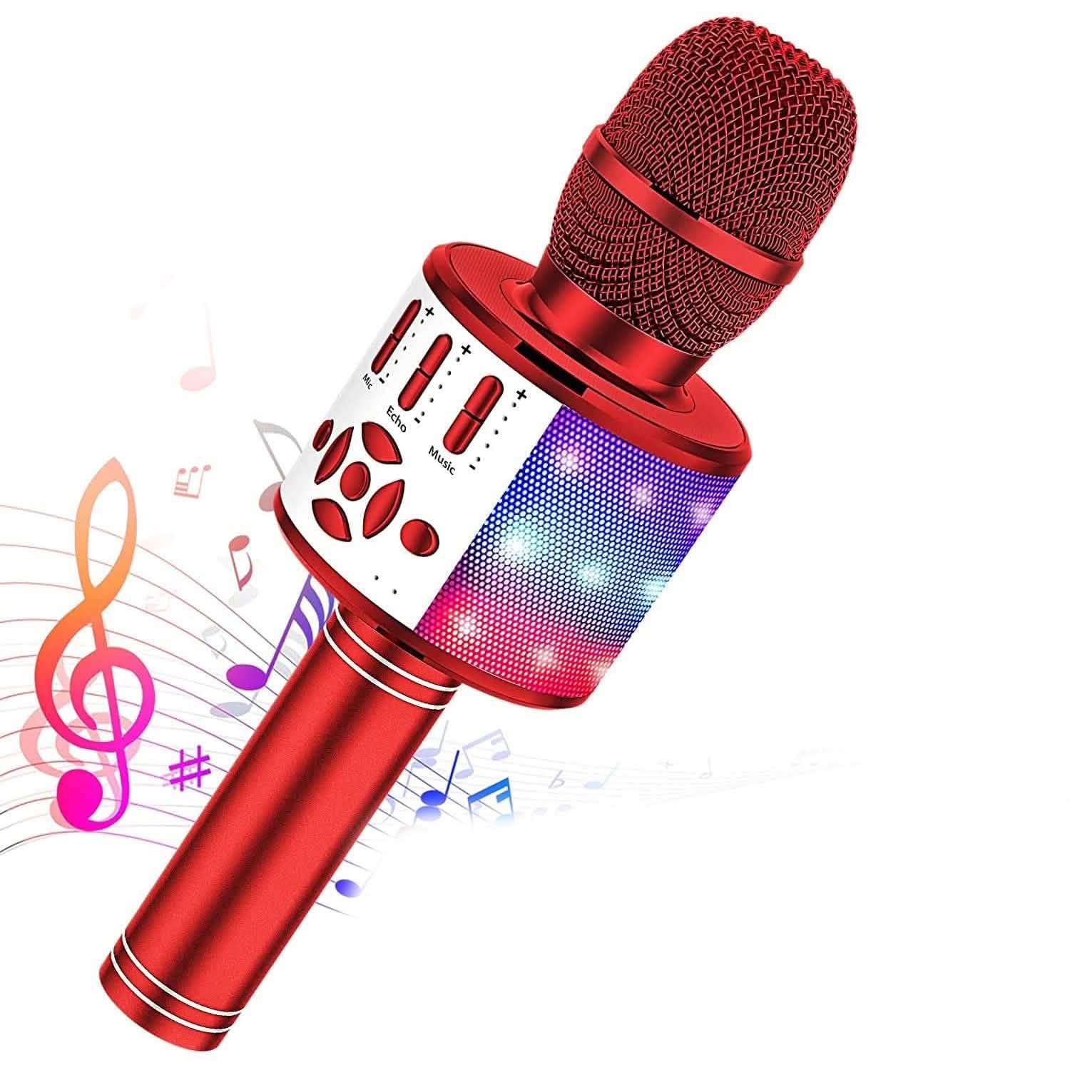 4-in-1 Karaoke Machine Microphone with LED Lights DailySale