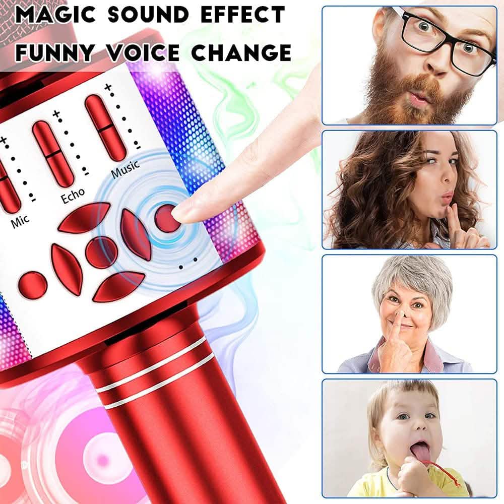 4-in-1 Karaoke Machine Microphone with LED Lights DailySale