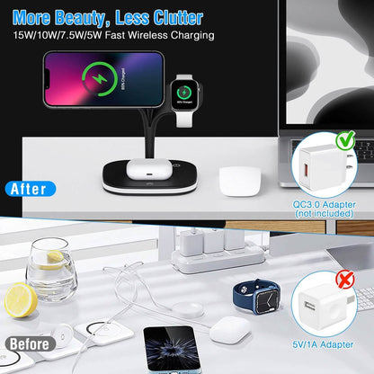 4-in-1 Magnetic Wireless Charging Station Dock DailySale