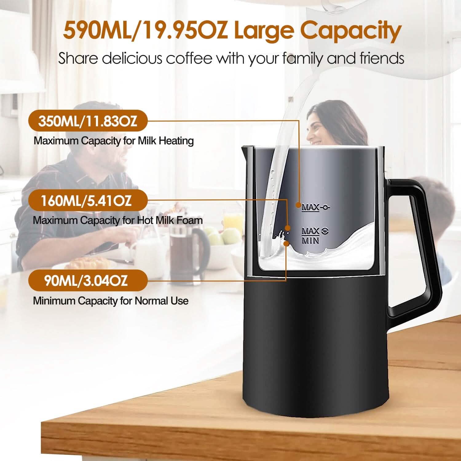 4-in-1 Multifunctional Milk Frother Steamer DailySale
