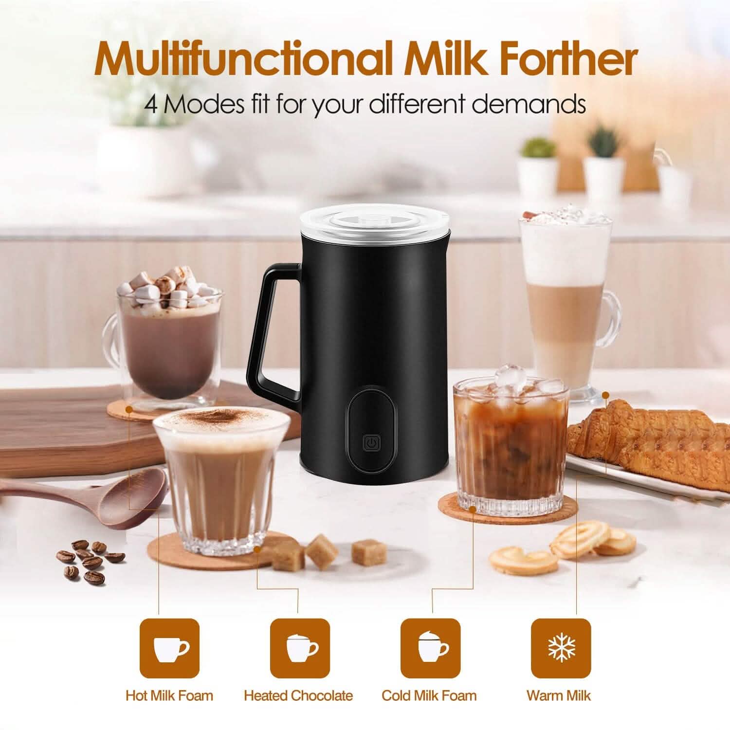4-in-1 Multifunctional Milk Frother Steamer DailySale
