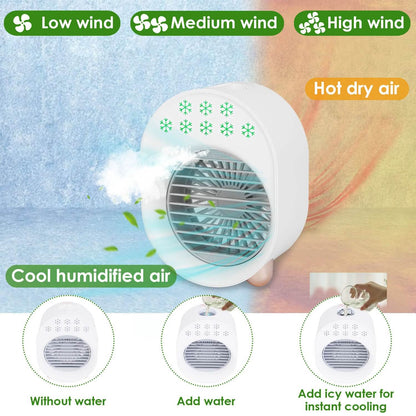 4-in-1 Portable Mini Desktop Water Mist Cooling Air Conditioner DailySale