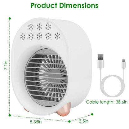 4-in-1 Portable Mini Desktop Water Mist Cooling Air Conditioner DailySale