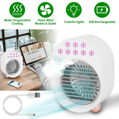 4-in-1 Portable Mini Desktop Water Mist Cooling Air Conditioner DailySale