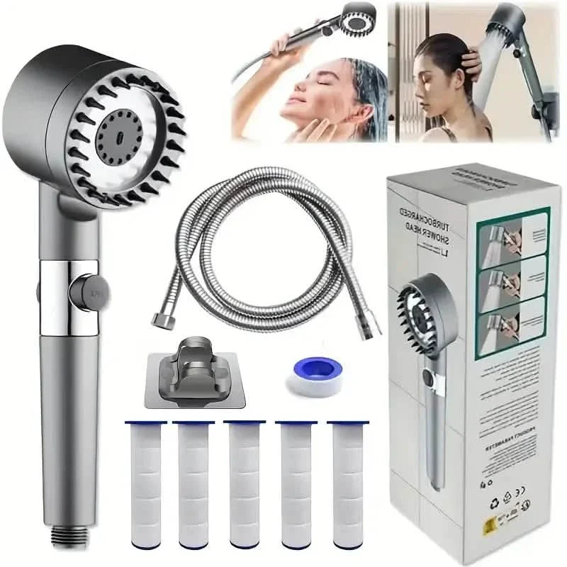 4-in-1 Removable Shower Head With 5 Filters and 3 Settings DailySale