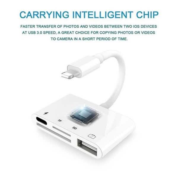 4-in-1 SD/TF Card Reader USB 2.0 Female OTG Adapter Cable DailySale