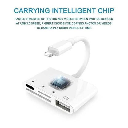 4-in-1 SD/TF Card Reader USB 2.0 Female OTG Adapter Cable DailySale