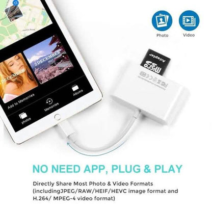 4-in-1 SD/TF Card Reader USB 2.0 Female OTG Adapter Cable DailySale