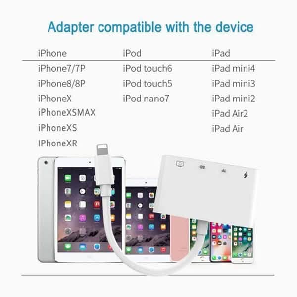 4-in-1 SD/TF Card Reader USB 2.0 Female OTG Adapter Cable DailySale