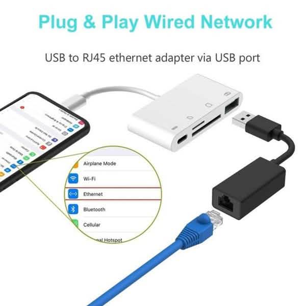 4-in-1 SD/TF Card Reader USB 2.0 Female OTG Adapter Cable DailySale