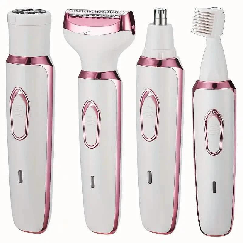 4-in-1 Silky-Smooth Electric Shaver for Women - Wet/Dry, USB Rechargeable & Portable for Full Body Use DailySale