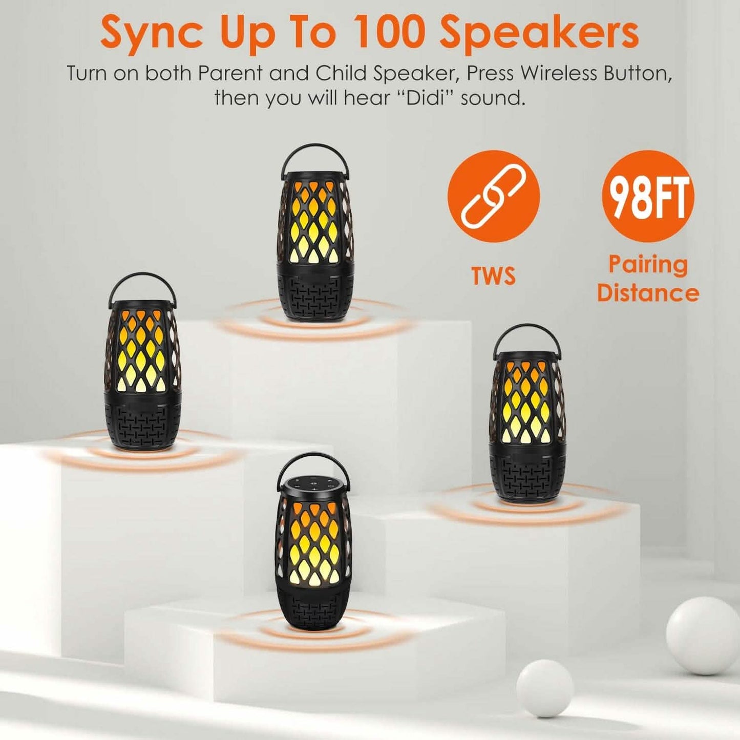 4-in-1 Wireless 5.3 IPX5 Waterproof Outdoor Speaker DailySale