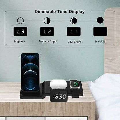 4-in-1 Wireless Charger with LED Digital Clock DailySale