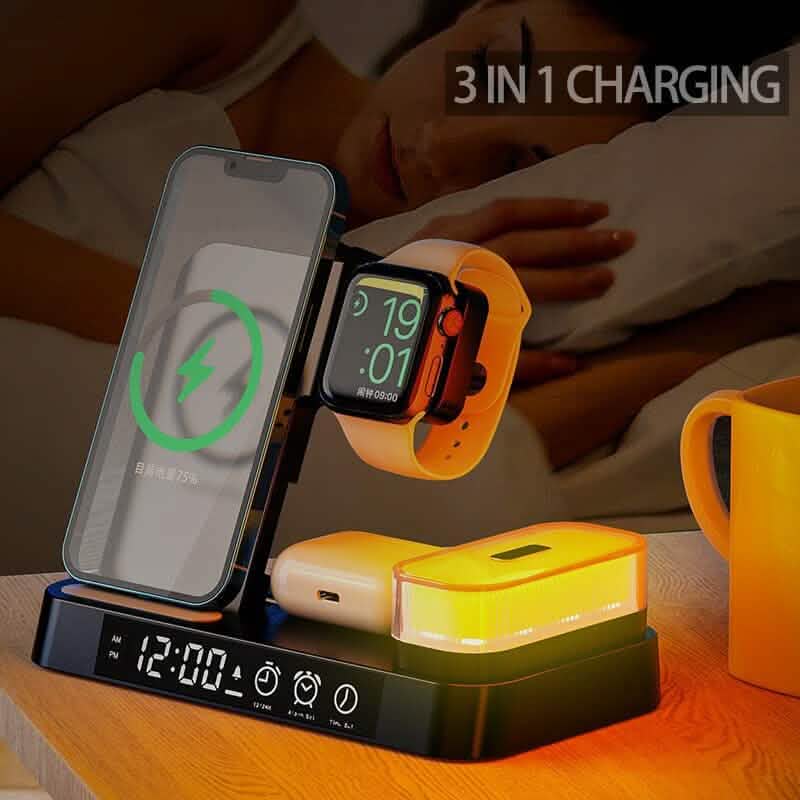 4-in-1 Wireless Charging Station with LED Night Light DailySale