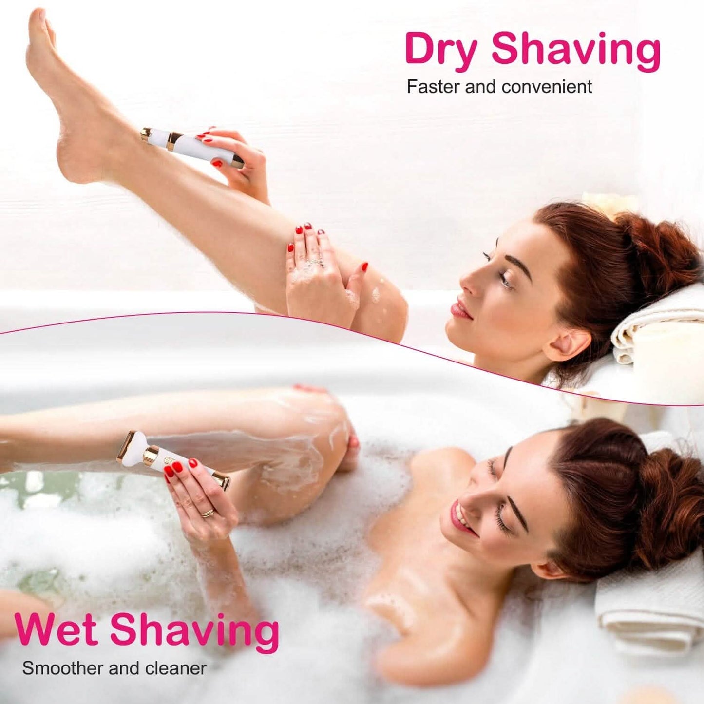 4-in-1 Women Electric Hair Shaver USB Rechargeable DailySale