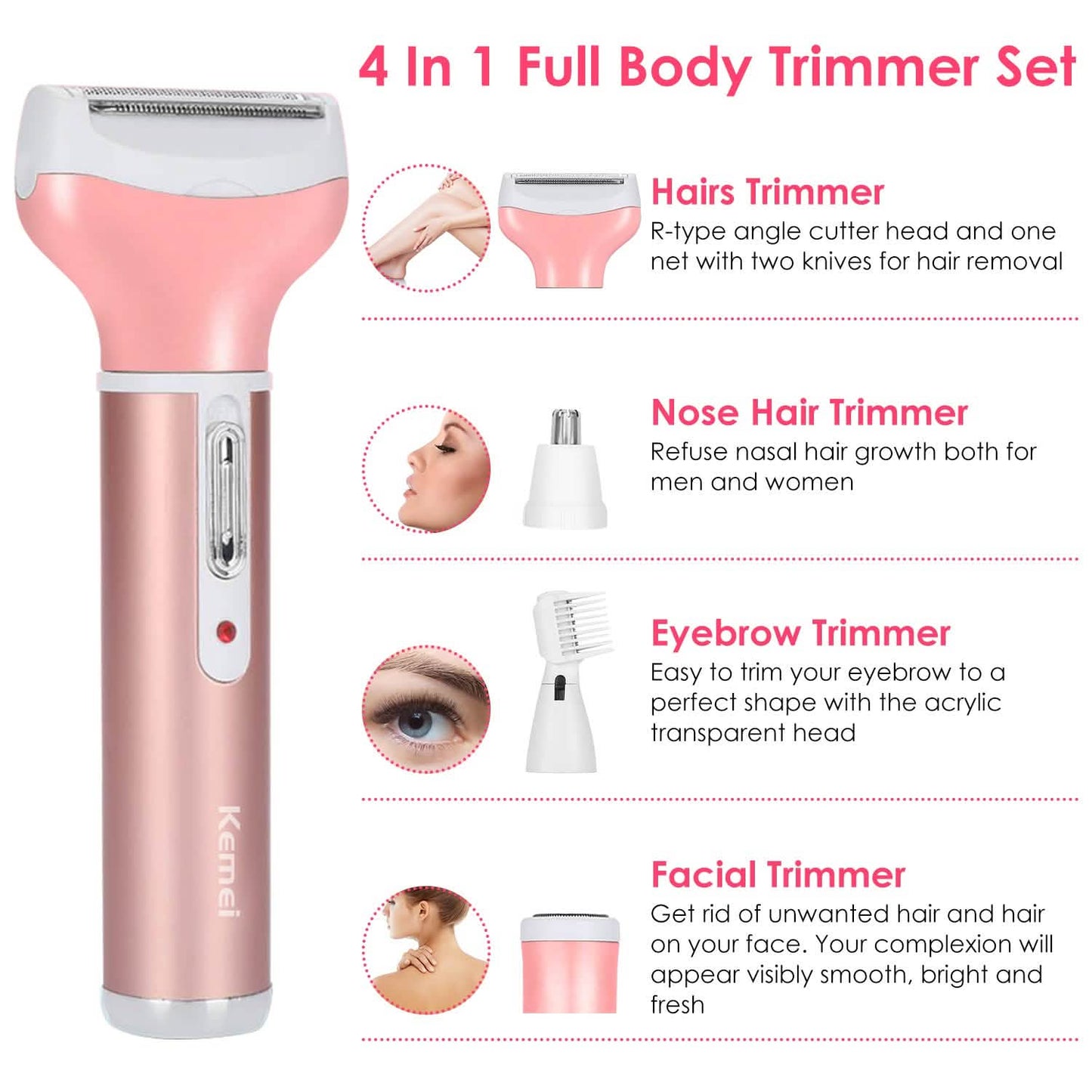 4-in-1 Women Electric Shaver DailySale